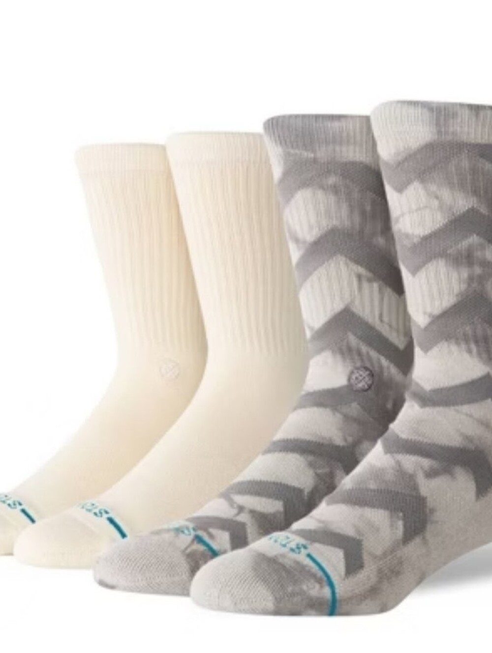 2-Pair Stance Icon Mens Size Large 9-12 Casual Combed Cotton Crew Socks Unisex